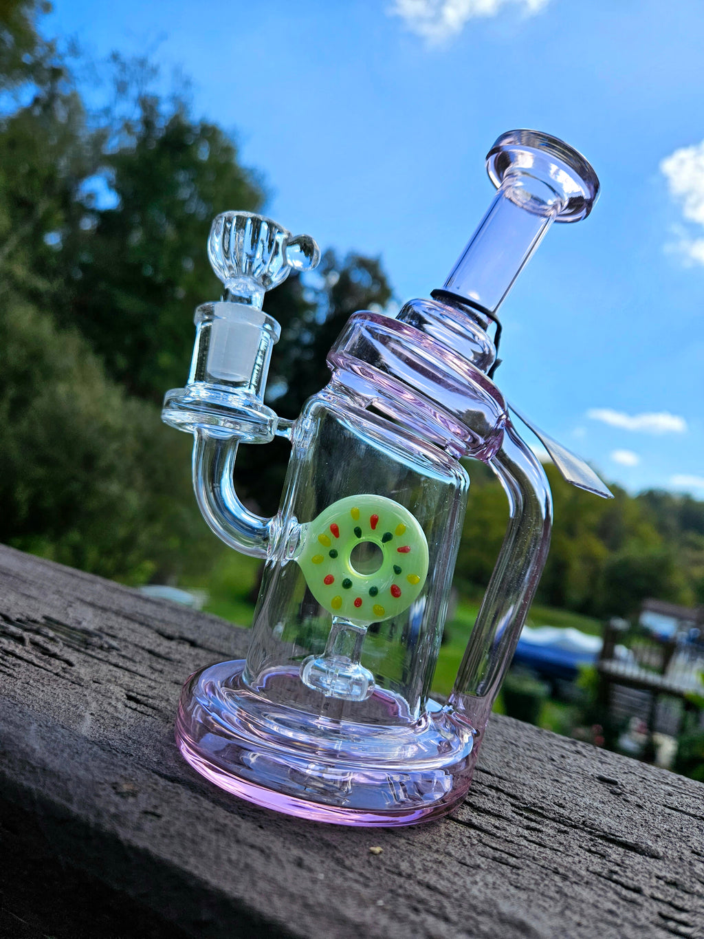 Donut Curve Recycler Water Pipe