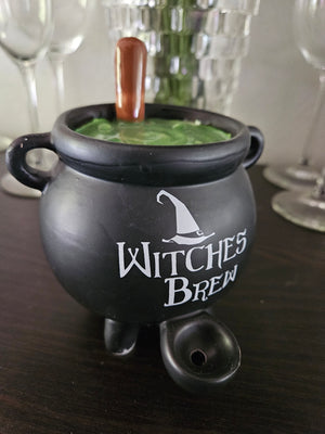 Witches Brew Cauldron Ceramic Hand Pipe