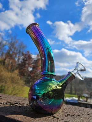 Iridescent Curve Neck Water Pipe