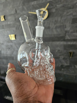 Clear Skull Water Pipe