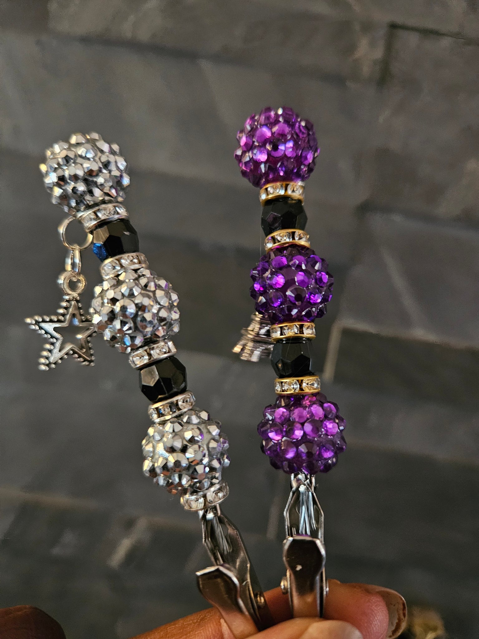 Bedazzled Alligator Clips