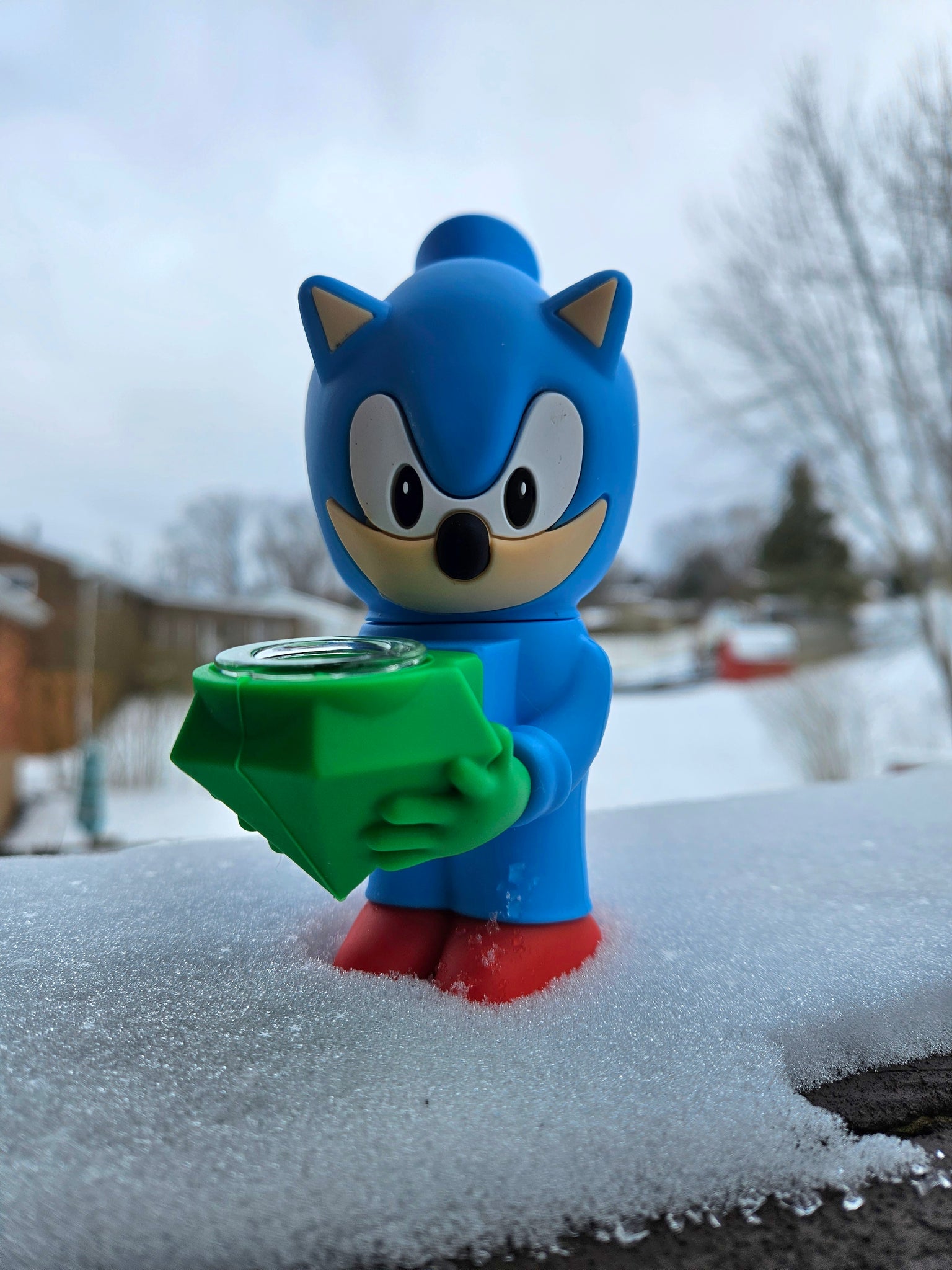 Blue Hedgehog Silicone Water Pipe