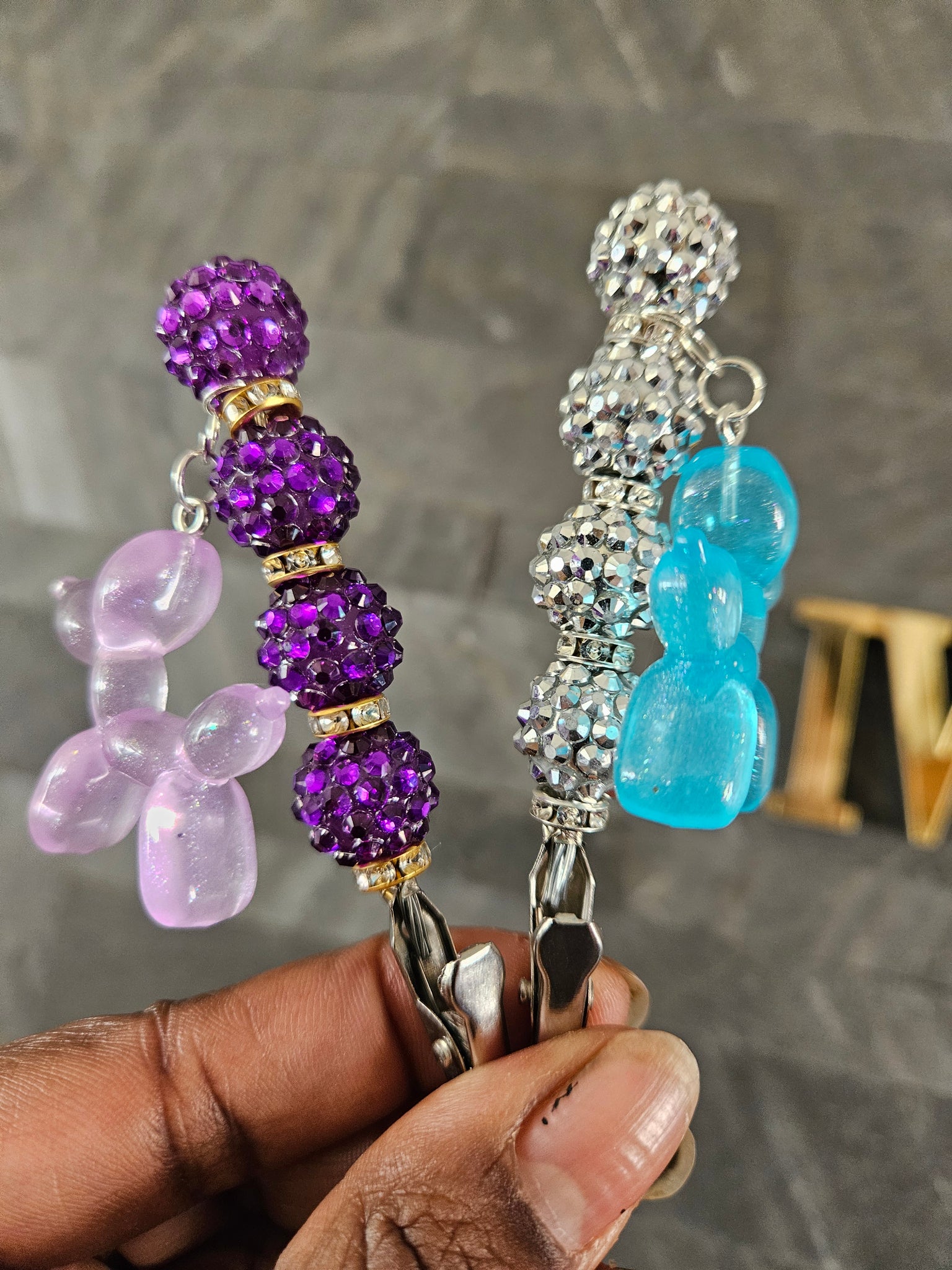 Bedazzled Alligator Clips