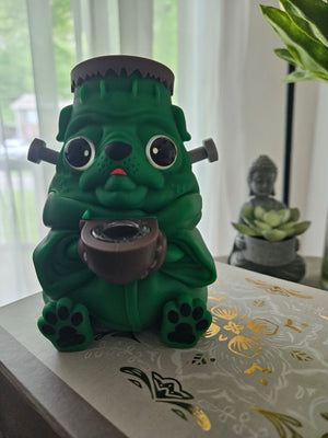Frankenstein Pug Silicone Water Pipe