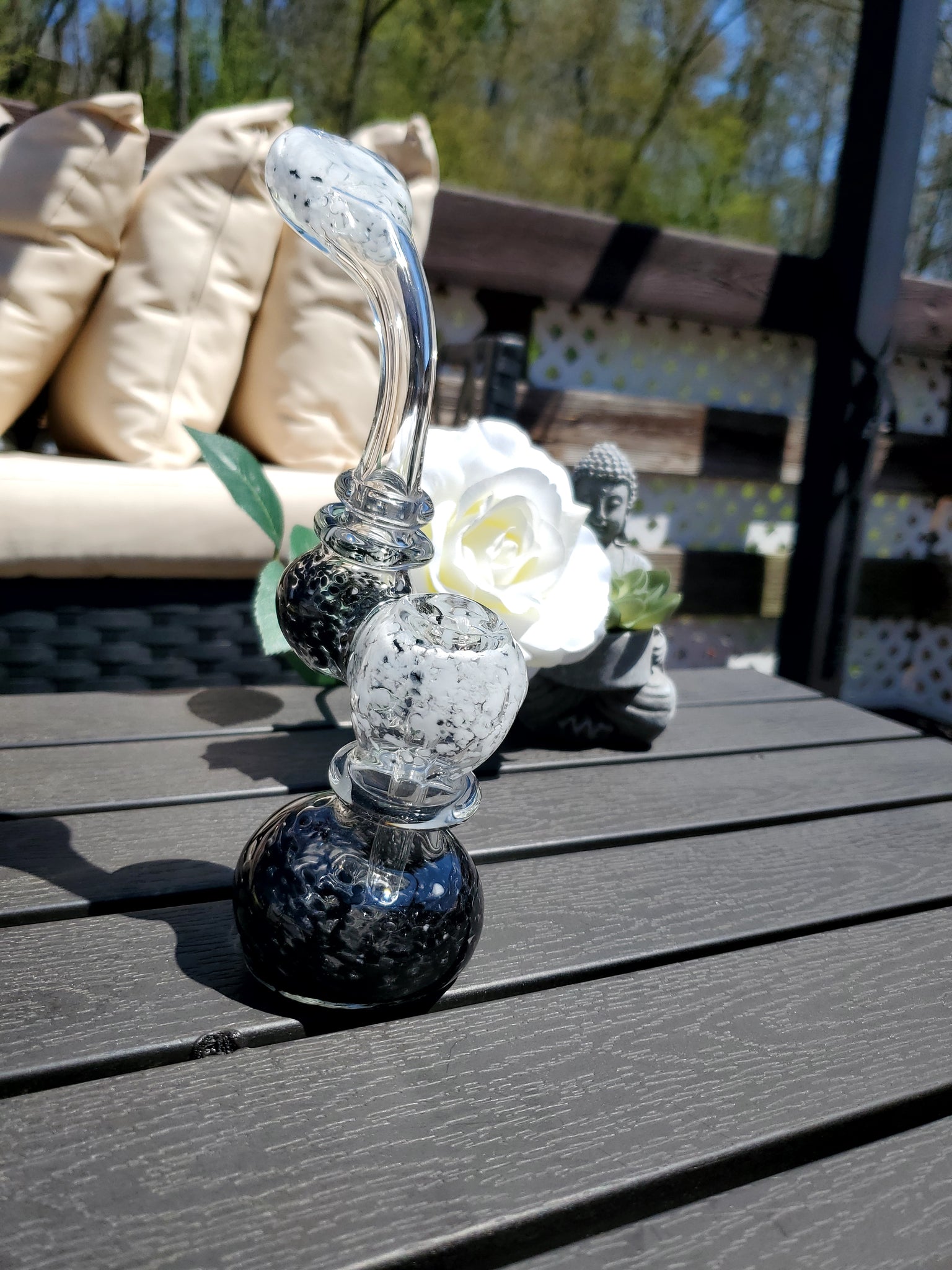 Large Sherlock Speckled Water Pipe