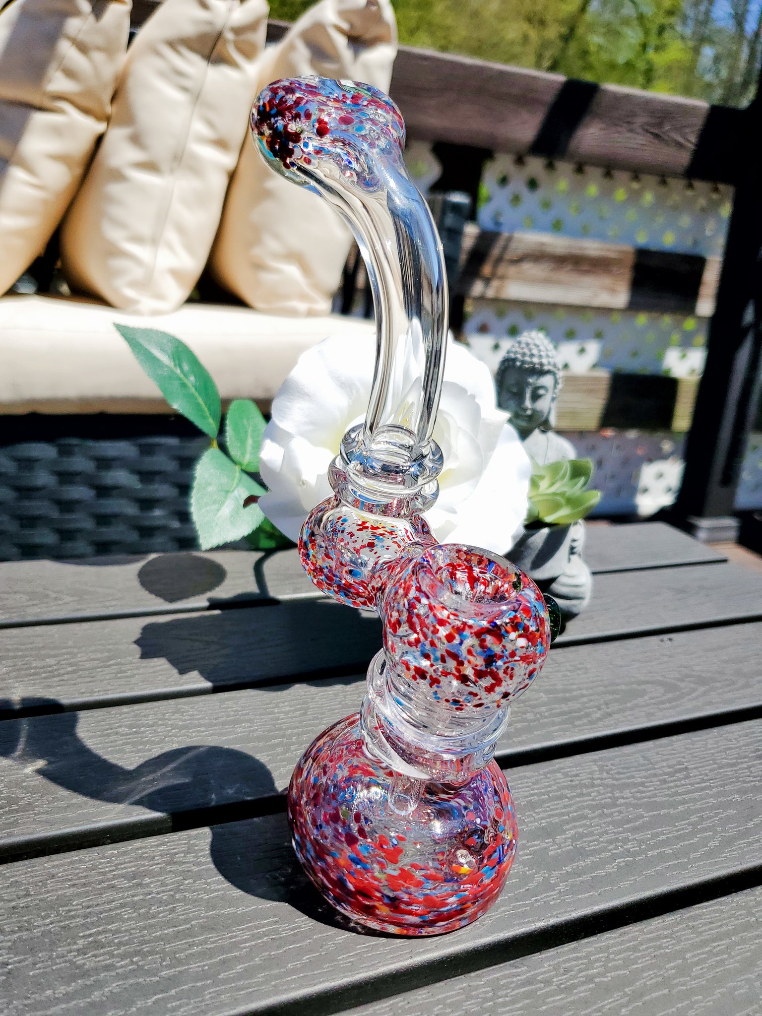 Large Sherlock Speckled Water Pipe