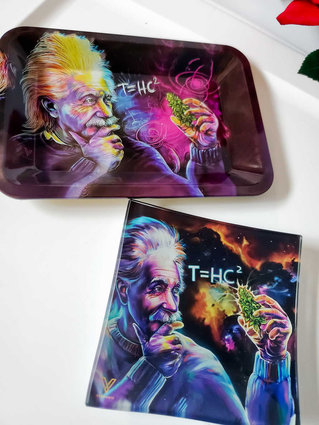 Einstein Tray and Matching Ash Tray