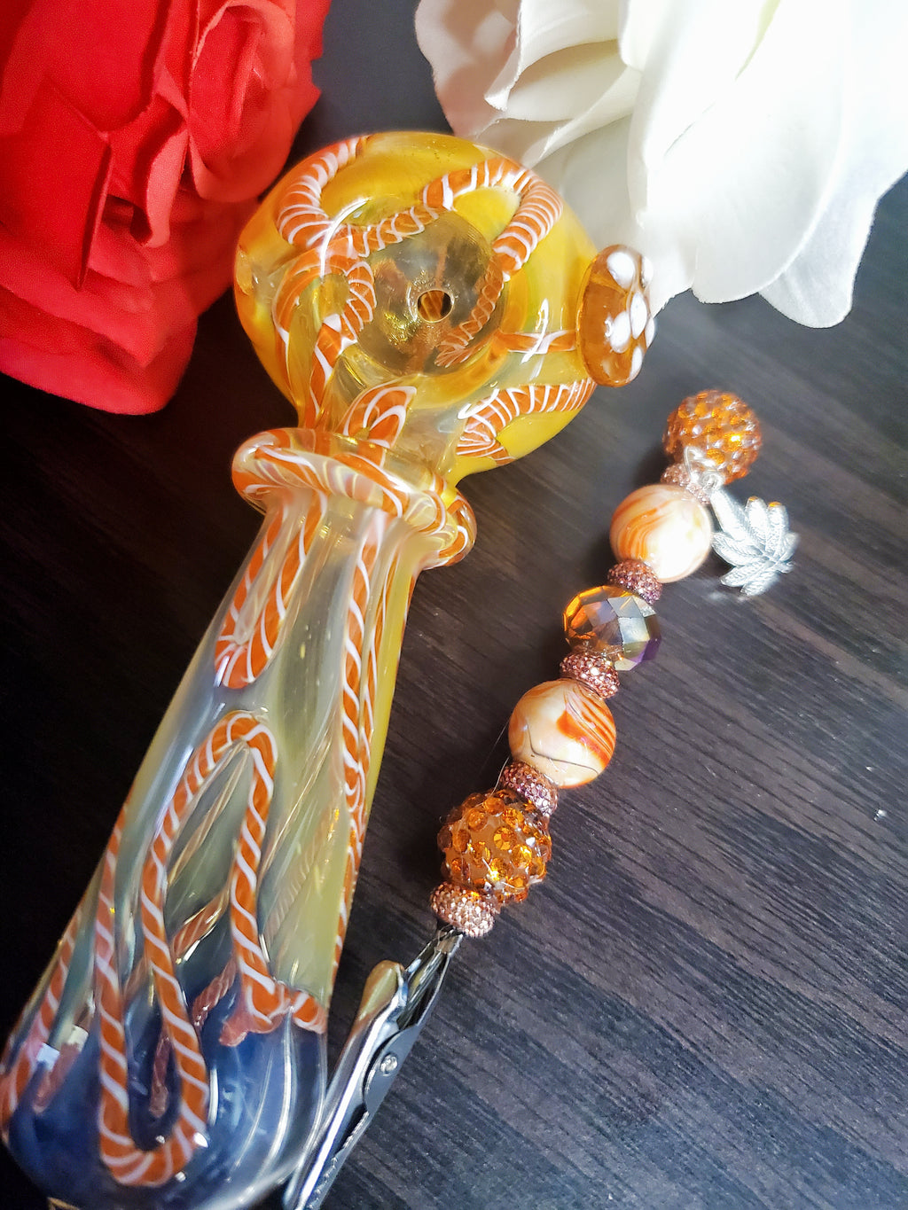 Orange Swirl Hand Pipe