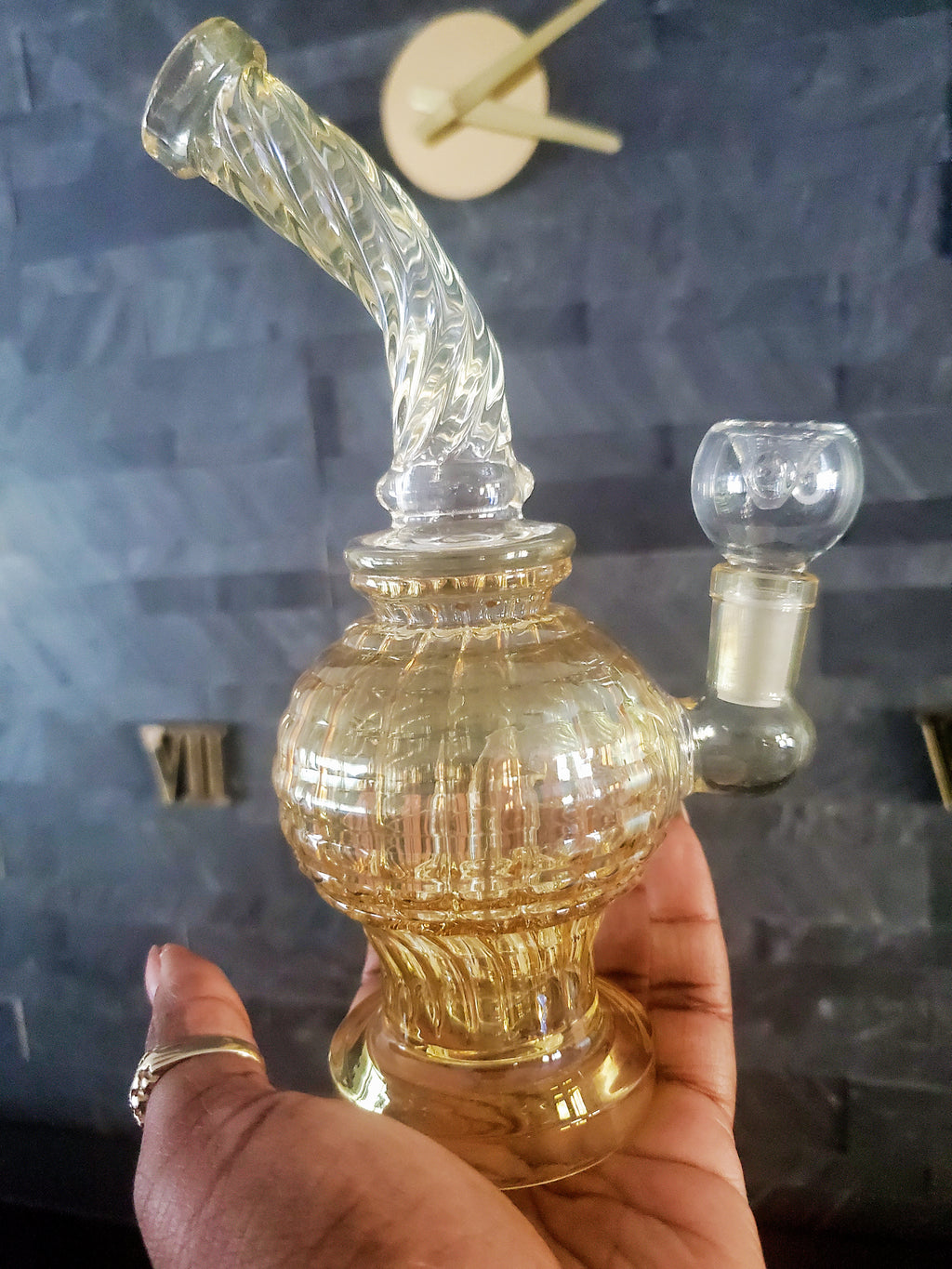 Golden Lamp Water Pipe