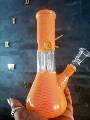 Orange Percolater Water Pipe