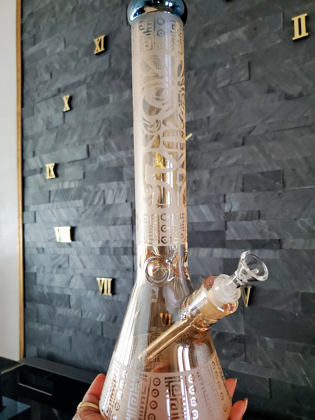 Gold Frosted Water Pipe