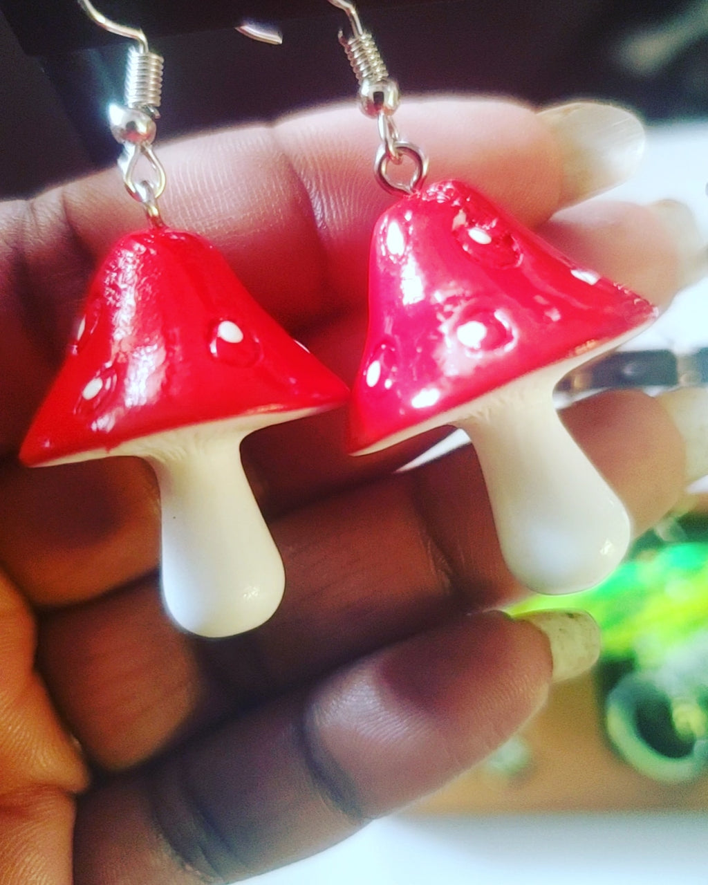Mushroom Cap Earrings